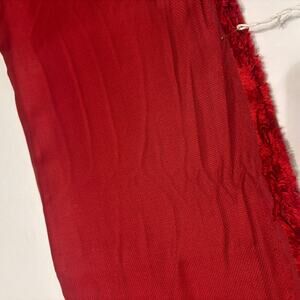 Red Wool Silk Blend Fabric 3 Yards 60" Wide Suiting Apparel Textile